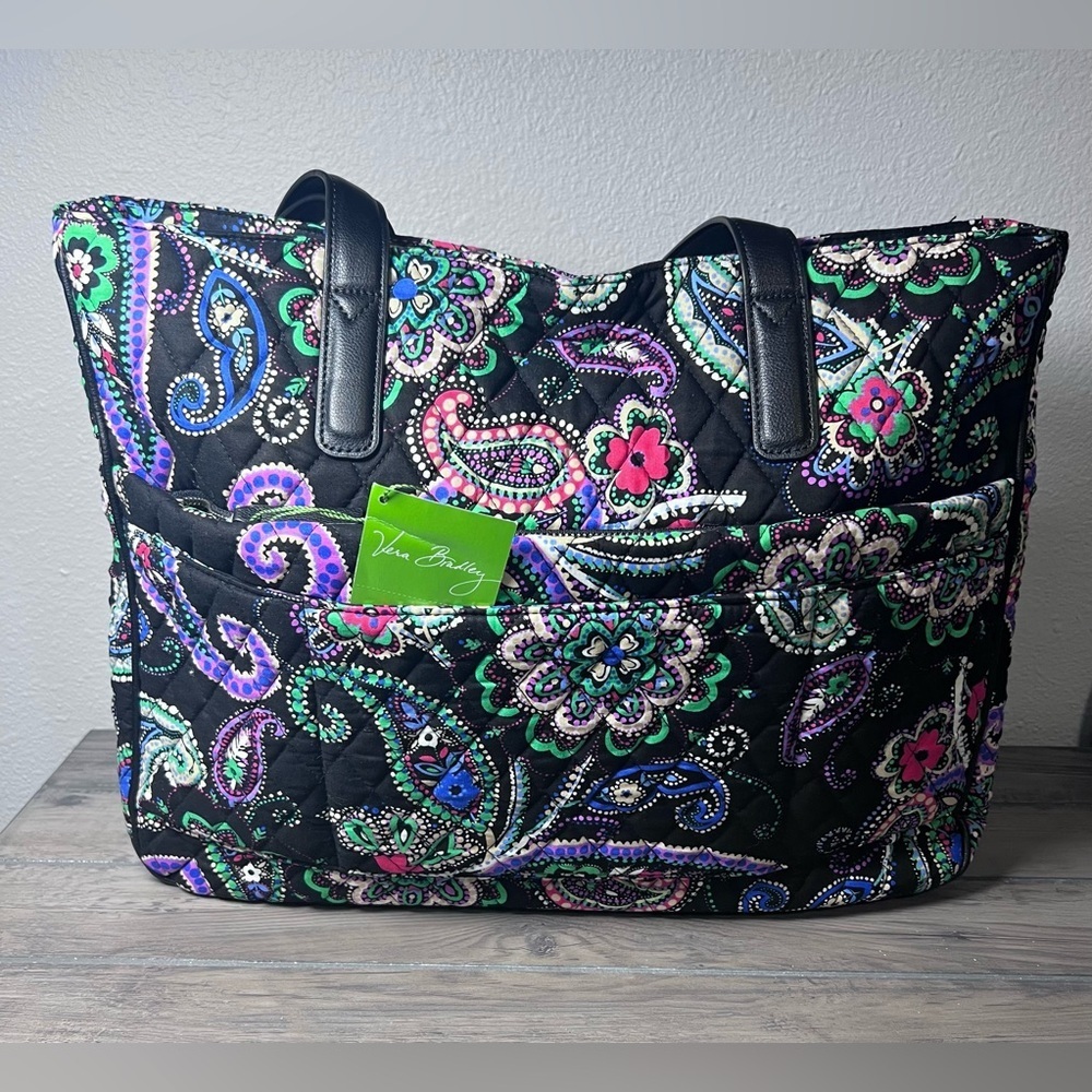 Vera Bradley NEW Commuter Tote Bag "Kiev Paisley" Retired Pattern Laptop Sleeve - Picture 11 of 15